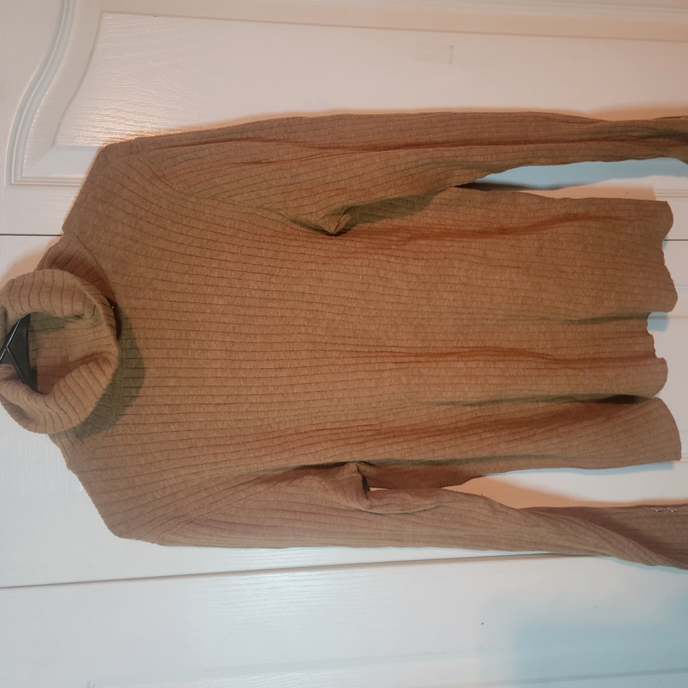 Croft & Barrow Tan Cowl Neck Sweater with Cozy Fit